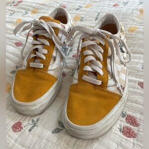 Yellow and Floral Vans
